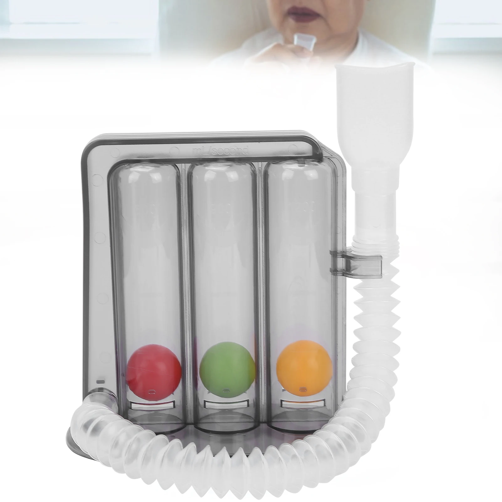 Deep Breathing Lung Exerciser Breathing Exerciser Threeball Vital Capacity Training Tool Lung