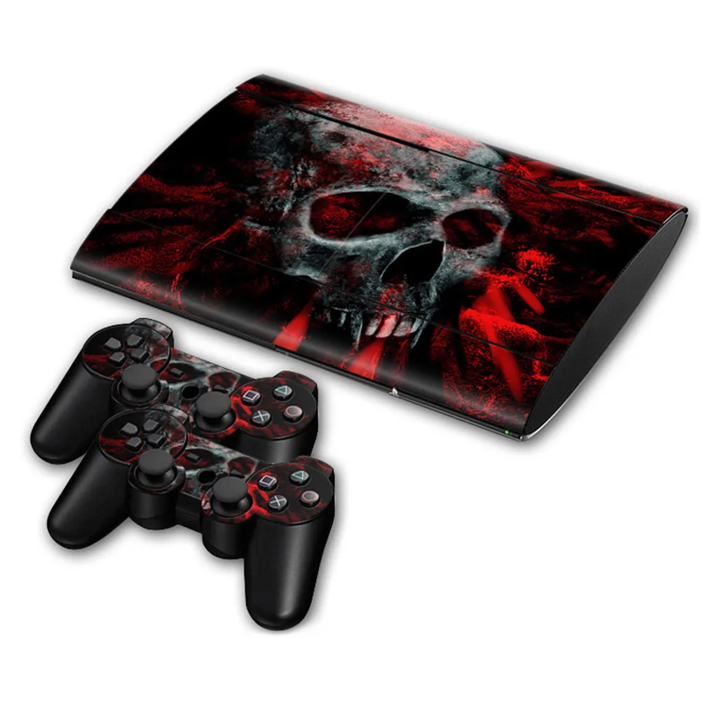 Популярный дизайн для камуфляжной кожи PS3 Super slim 4000 консоль и два контроллера