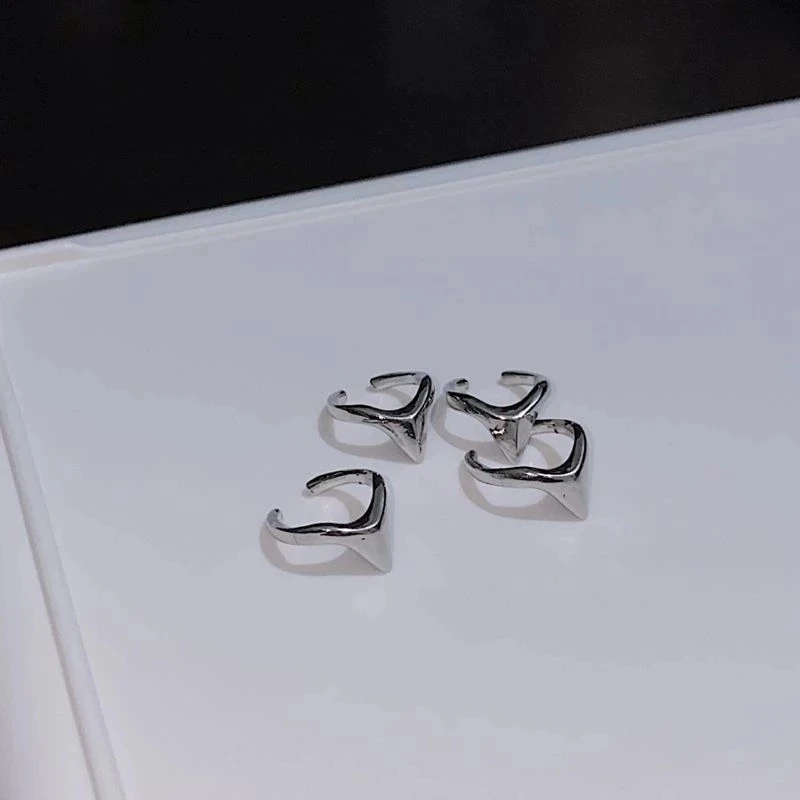Opening Ring Finger Ring 4pcs Knife Edge Metal Tail Ring for Men Women Girls Party Jewelry