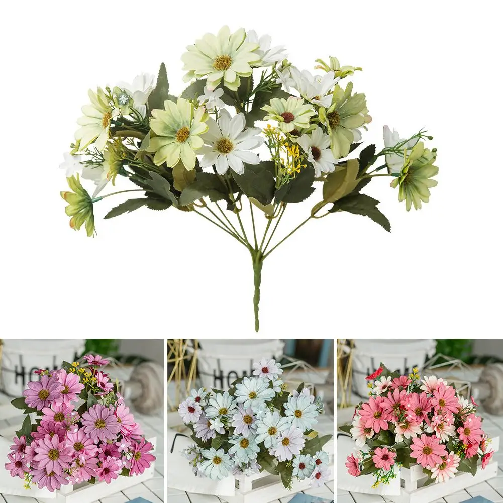 

1Pc Handmade Artificial Flower Fake Daisy Home Garden Wedding Party Table Decor No fading keeps fresh and pretty all the time