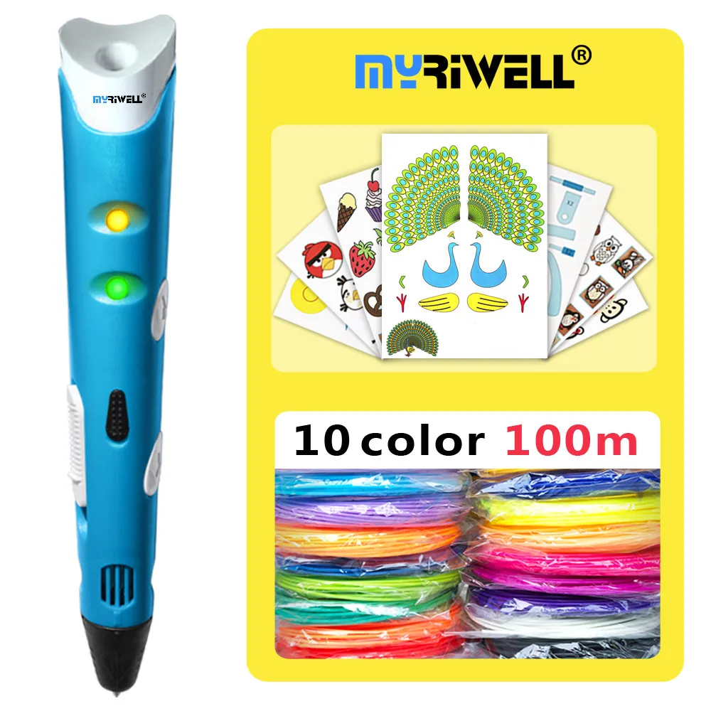 Myriwell 3d ручки RP 100A ABS нить 3 d Ручка модель креативная печать лучший подарок для
