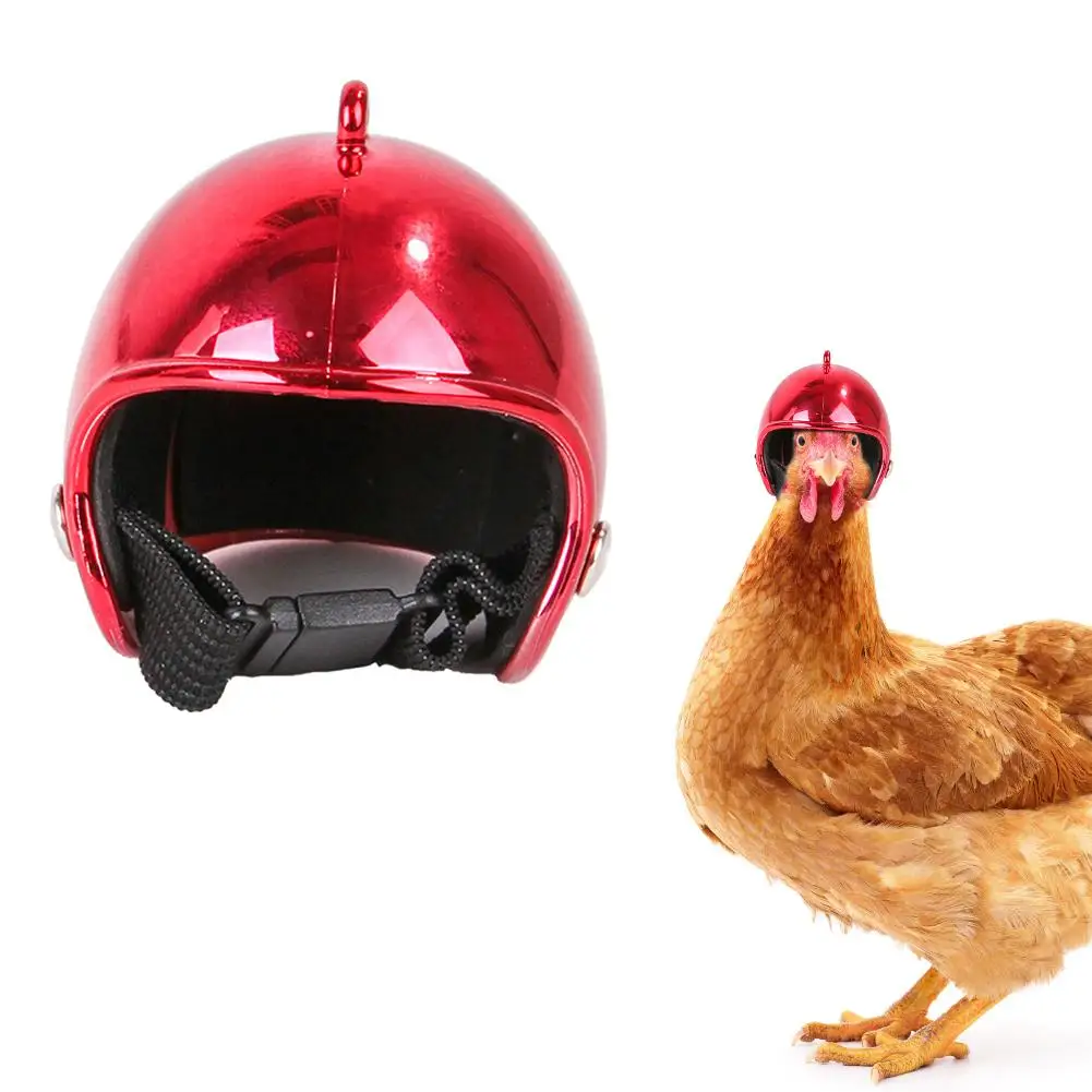 Портативный питомец куриный шлем Забавный защитный куриный шлем курица жесткая шапка в форме птицы головные уборы с эластичной лентой птицы аксессуары