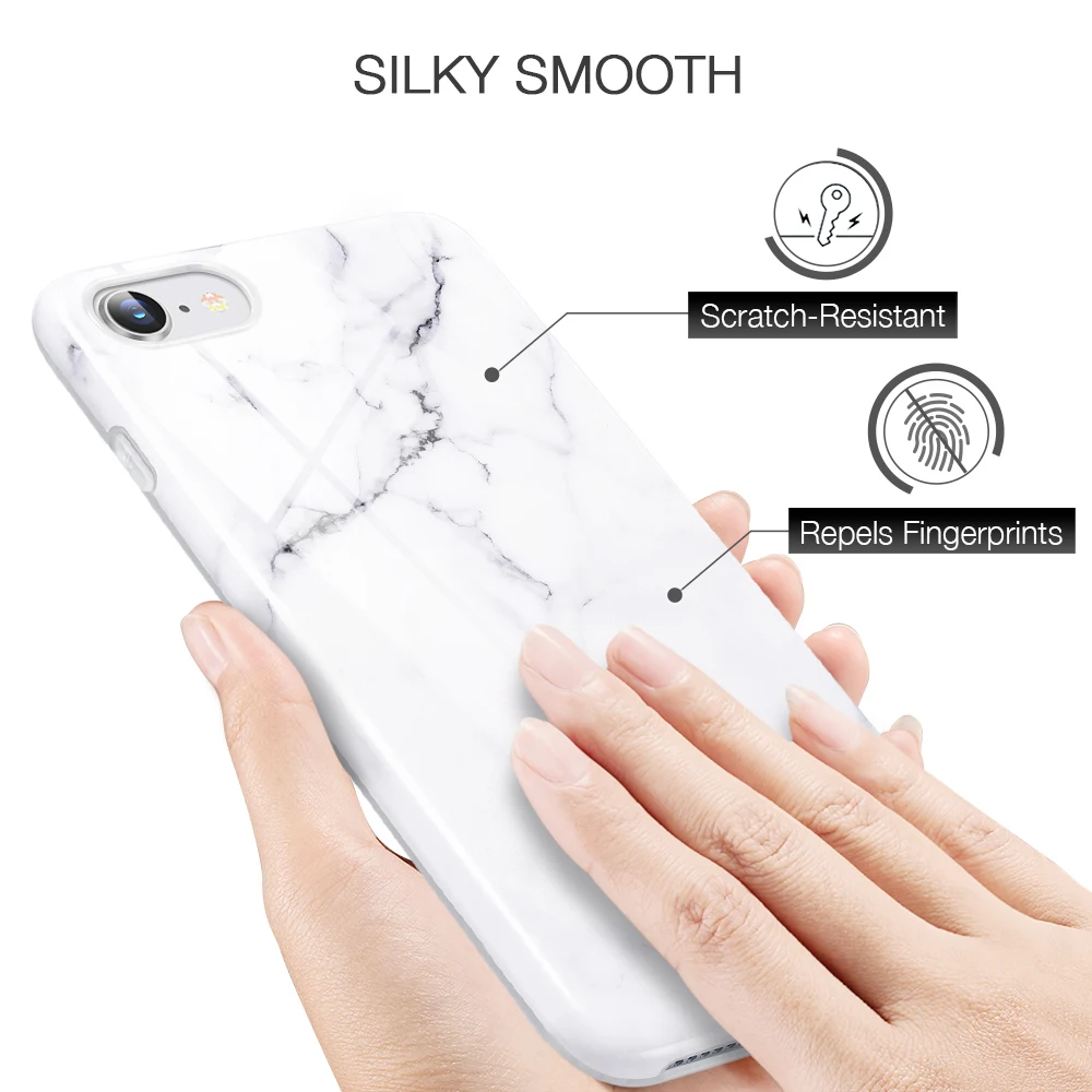 ESR Phone Case For iPhone SE 2020 X XS XR Max 11 Pro 8 7 Marble Pattern Case for iPhone SE 2020 Back Cover TPU Silicone Case