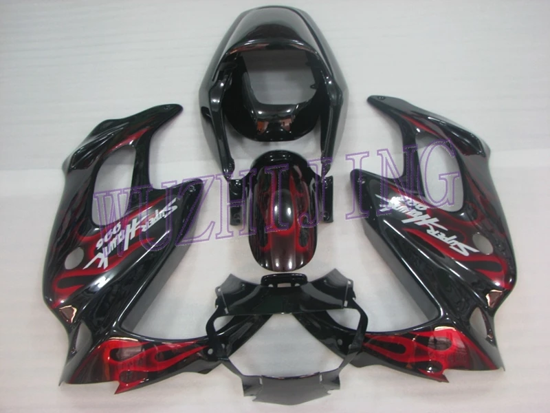 Наборы для тела Honda VTR1000F 03 04 обтекатель Наборы VTR 1000F 99 00 красные, черные пламени обтекатель Наборы VTR1000F 1995-2005