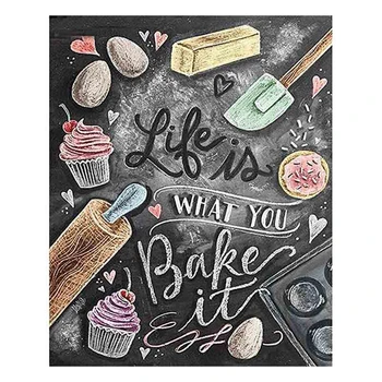 

NEW-Full Diamond Kitchen Cake Ice Cream Embroidery Mosaic Diamond Painting DIY Cross Stitch Home Decoration Crafts