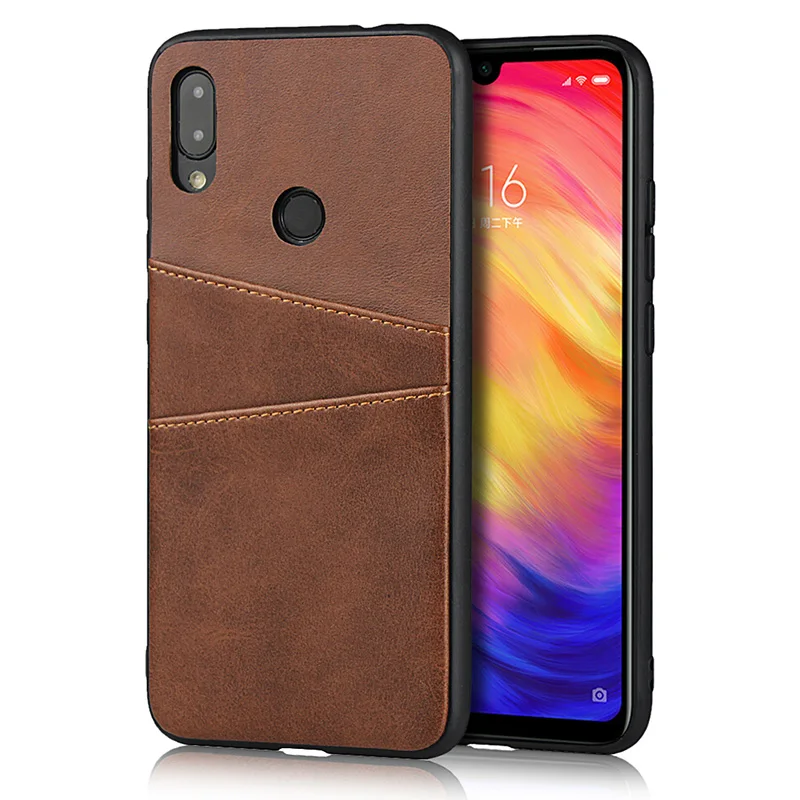 

for Xiaomi Redmi Note 7 Case PU Leather with Card Slot Soft Silicone Edge phone cover for Redmi Note 7 Coque