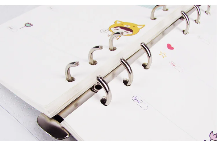 SKYSONIC A5 A6 Zipper Binder Cover-Loose Leaf Organizer Diary-Bullet Transparent PVC Case Photo Organizer Stationery Supplies