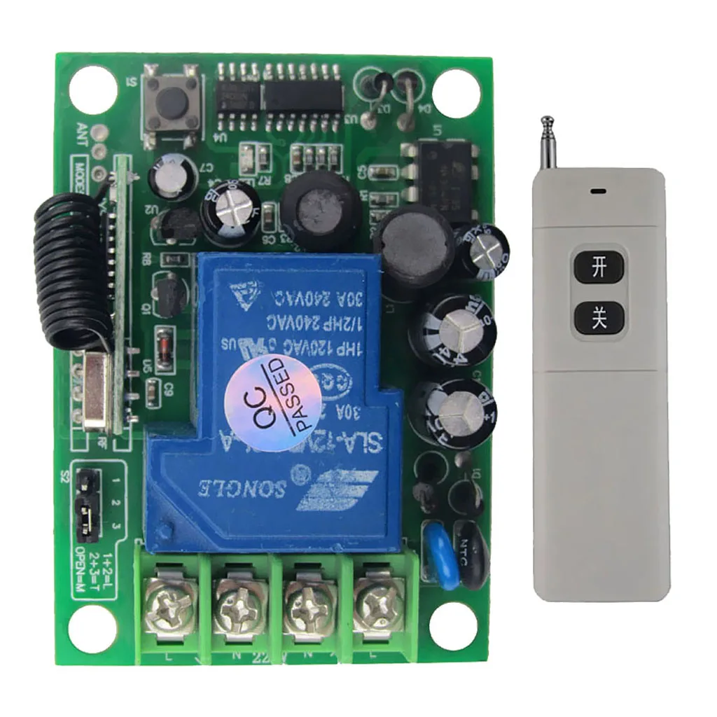 3000m Long Distance DC 9V RF Wireless Remote Control Switch with Receiver	 for Light Lamp Motor
