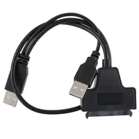sata כבל 2.5 כבלי חיבור מחשב אינץ USB 2.0 למתאם SATA כבל SATA סידורי עבור HDD / כונן קשיח עבור מחשב נייד SSD (2)