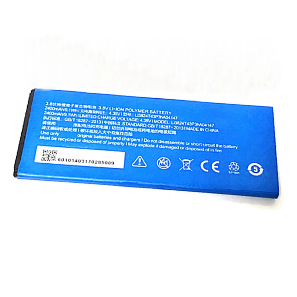Аккумулятор Li3824T43P3hA04147 2400 мАч для ZTE Blade HN V993W V5 V5S N918ST U9180 V N9180|Аккумуляторы