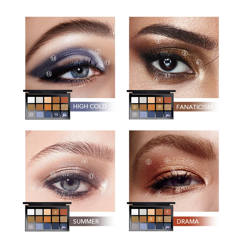 BANXEER 2 pcs Eyeshadow Palette Matte Shimmer Nude Eyeshadow Makeup Palette 15 colors Waterproof Eye shadow Powder Cosmetic Tool BANXEER 2 pcs Eyeshadow Palette Matte Shimmer Nude Eyeshadow Makeup Palette 15 colors Waterproof Eye shadow Powder Cosmetic Tool