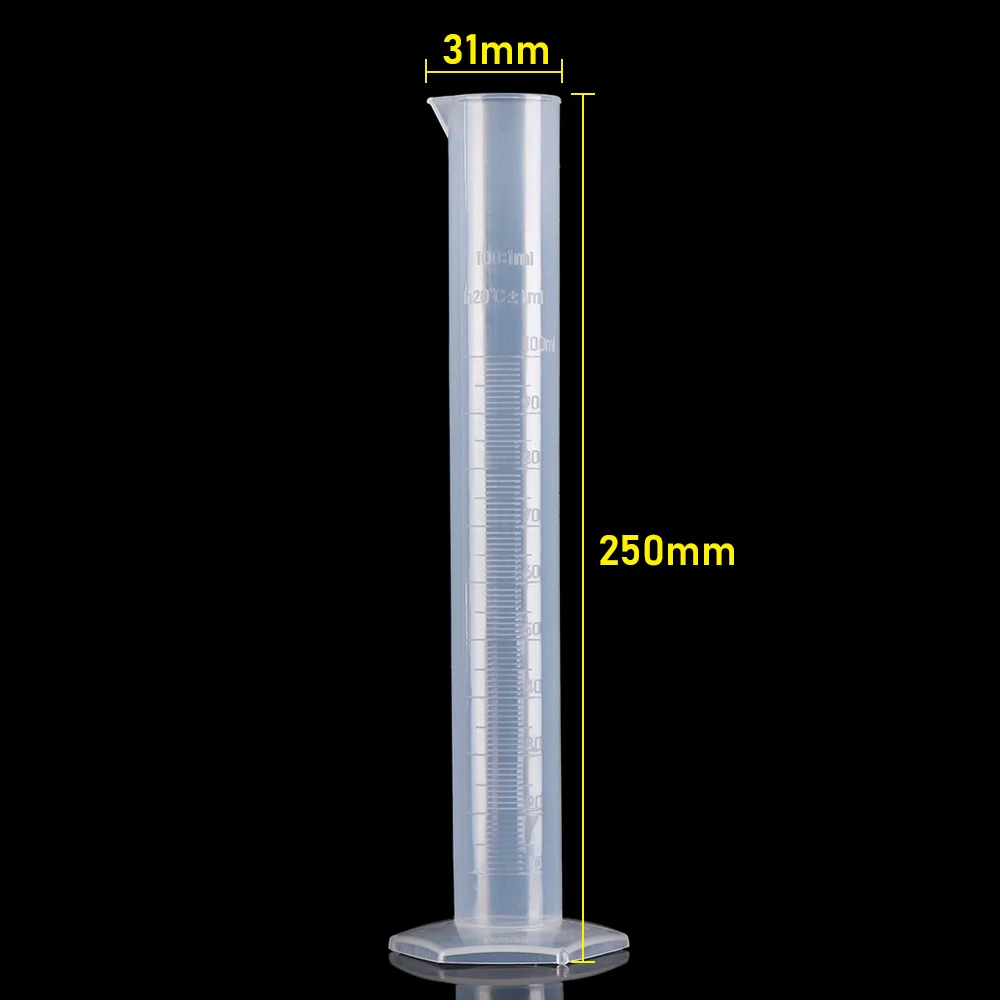 1 шт. 100 мл ясным масштабом точный выпускник измерения бутылки гексагональной базы высокое Температура сопротивление цилиндр для школьной лаборатории питания