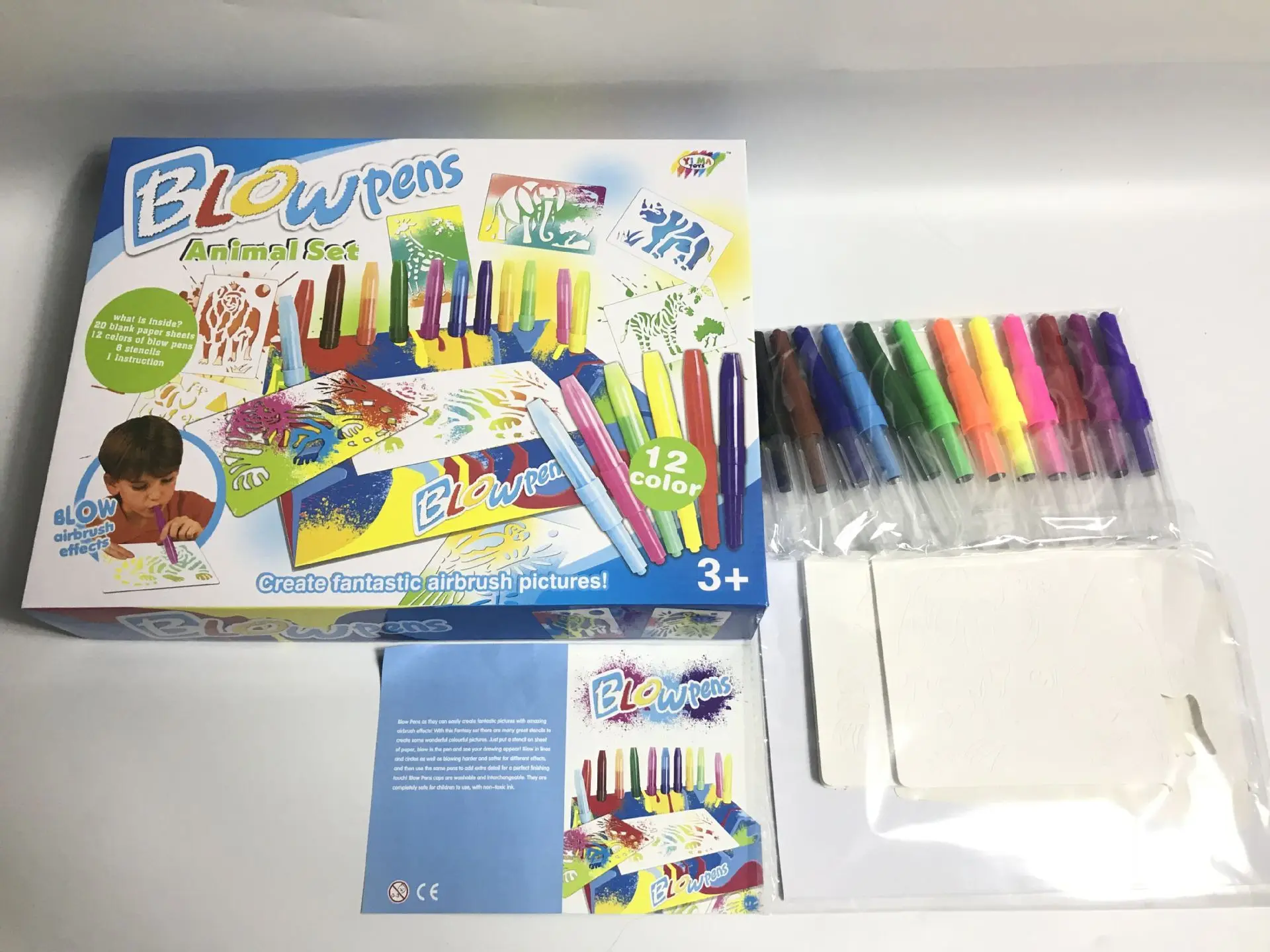 

Kids Drawing Toys Set Blow Pens for Children Reusable Magic Book Board Tablet Children Fun Developing Drop Shipping