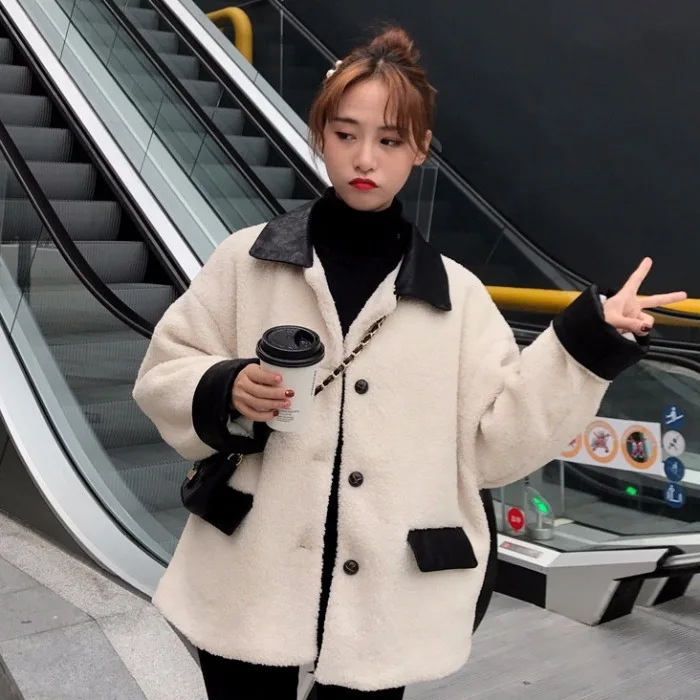 

Cotton-padded Clothes 2018 New Style Autumn & Winter Korean-style Versatile Students Loose-Fit Fight Skin Thick Online Celebrity