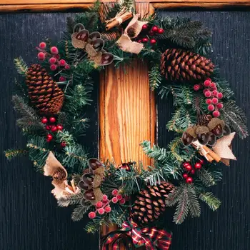 

2pcs Simulated Bunch Pine Cones Xmas Pine Cones Artificial Pine Cones Bunch Christmas Tree Decoration for School Home Party