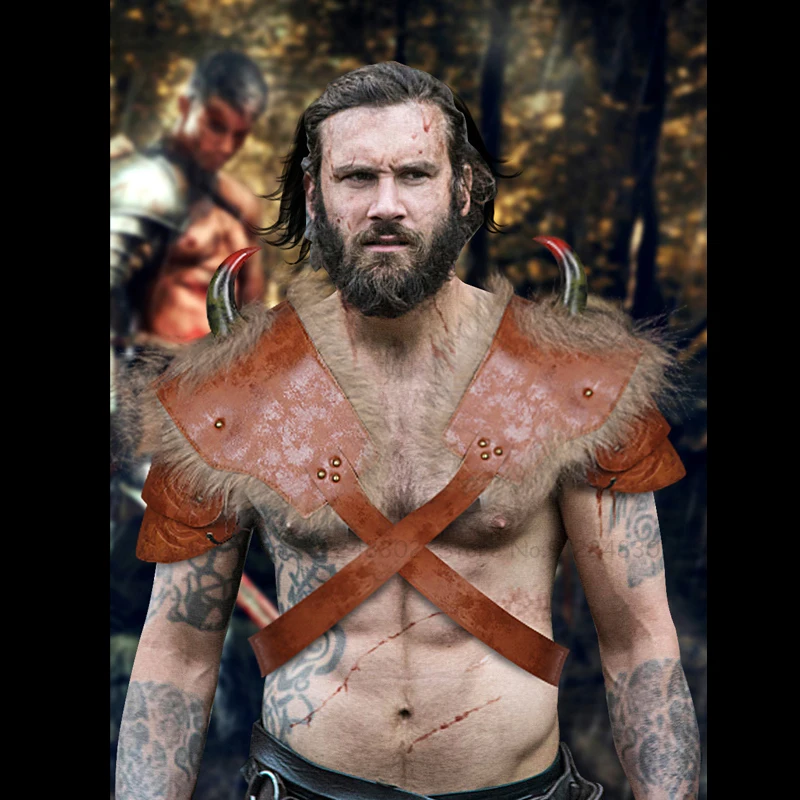  Conjunto de hombreras de armadura vikinga medieval