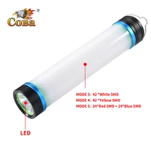 COBA светодиодный рабочий светильник usb Перезаряжаемый 2000лм 5 режимов теплый светильник с магнитным крючком водонепроницаемый внешний аккумулятор фонарь портативная лампа