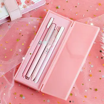 

0.5mm 4pcs/set Creative Gel Pen Set Powder Mint Fresh Carbon Pen Escolar Hand Green Kawaii Material Series Black L4K1