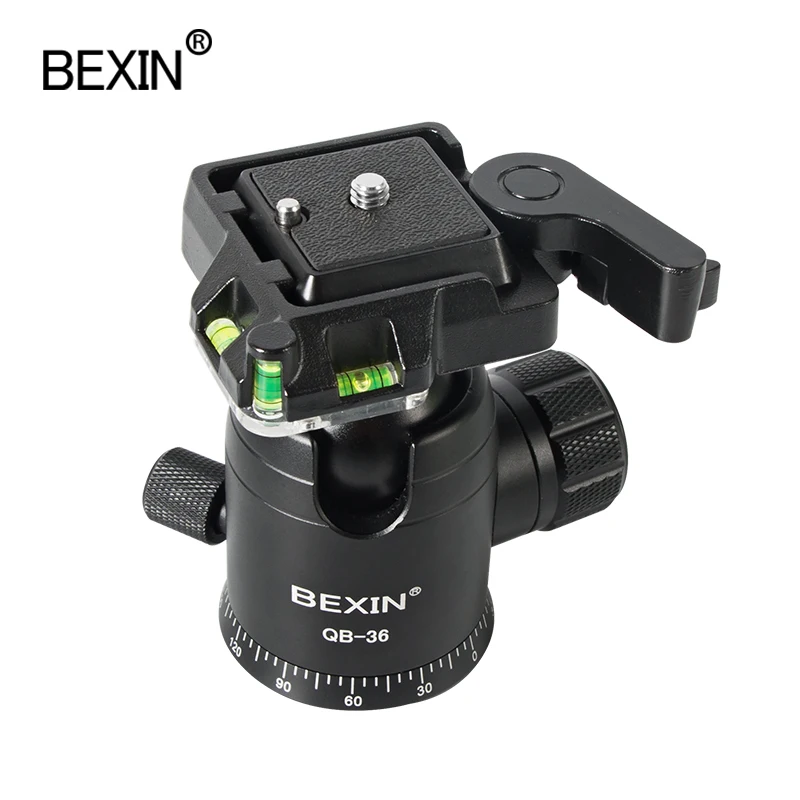 QB36 photography tripod ball head with quick release clamp base 360 degree rotating panoramic