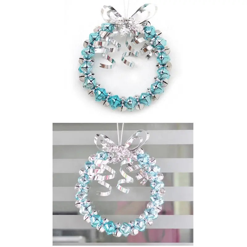 Рождественский колокольчик венок висячие украшения гирлянда на Рождественское дерево подвесной кулон колокольчик дверной орнамент вечерние принадлежности