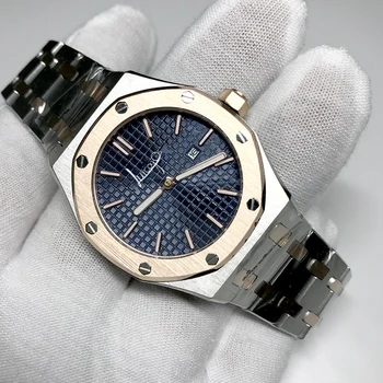 

wholesale AAA QUARTZ watch sapphire glass 33mm women size 18K gold case blue dial Royal ladies Watches A-p style