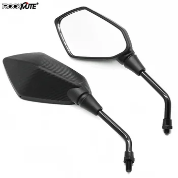 

Motorcycle Mirror Scooter E-Bike Rearview Mirrors Electrombile Back Side Convex Mirror 10mm Carbon Fiber