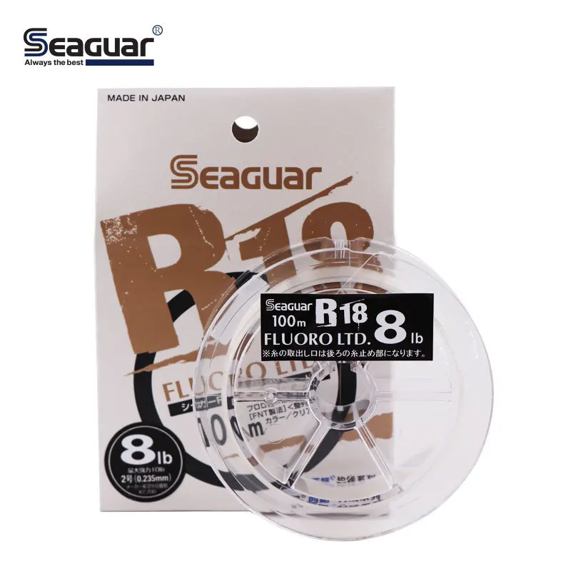 Seaguar R18 FLUORO LTD Fishing Line 3LB-25LB Fluorocarbon Test Carbon Fiber  Monofilament Carp Wire Leader Line