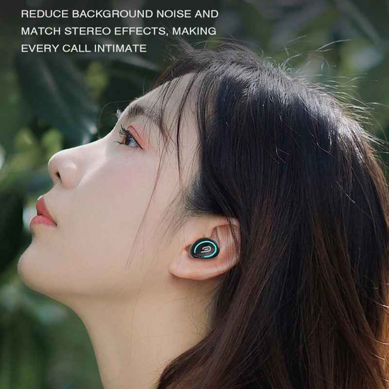 TWS M-B8, Bluetooth наушники с одним ухом, 5,0 дюйма, настоящие беспроводные наушники, спортивные, невидимые, затычки для ушей, сенсорная, водонепроницаемая гарнитура
