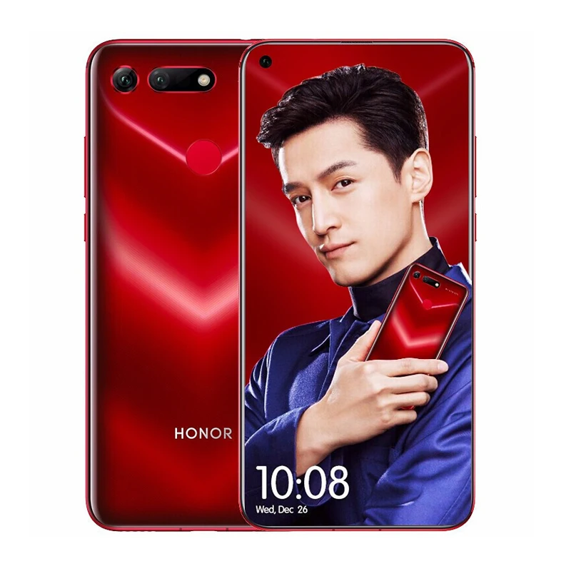 Сток Honor View 20 V20 NFC Смартфон 4G Android 9,0 6,4 дюймовый экран 4000 мАч батарея жидкостное охлаждение Kirin 980 Мобильный телефон