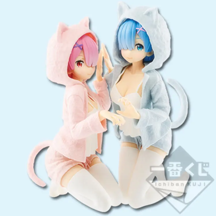 

Cheng yuan Anime Garage Kit a Reward Re Zero-Based a Different World Life a Reward Ram REM Cat Ears