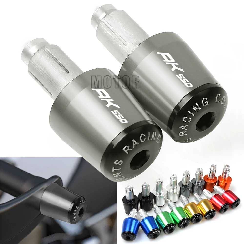 For KYMCO AK550 2017-2018 AK 550 Motorcycle 7/8&quot22mm Aluminum Handlebar Grips Cap Hand Bar Ends Handle Gear Balanced Plug Slider |