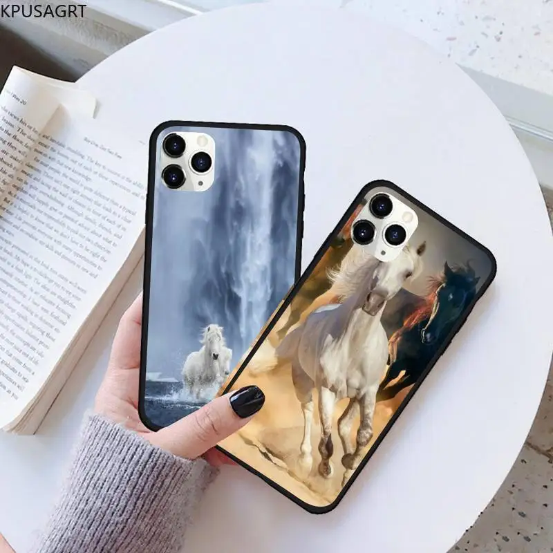 Черный резиновый чехол KPUSAGRT для сотового телефона с изображением животных