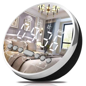 

Alarm Clock, Digital Alarm Clock Radio with FM Radio,LED Dual Alarm Clock for Bedrooms and Bluetooth Speaker,AUX-In,Battery Back