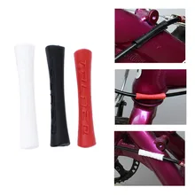 4 шт. велосипедные рукава резиновый протектор для кабеля для линии трубы смена тормоза 3 цвета сверхлегкий MTB рамка защитный кабель направляющие
