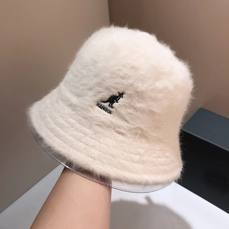 Autumn Winter Bucket Hat Warm Rabbit 