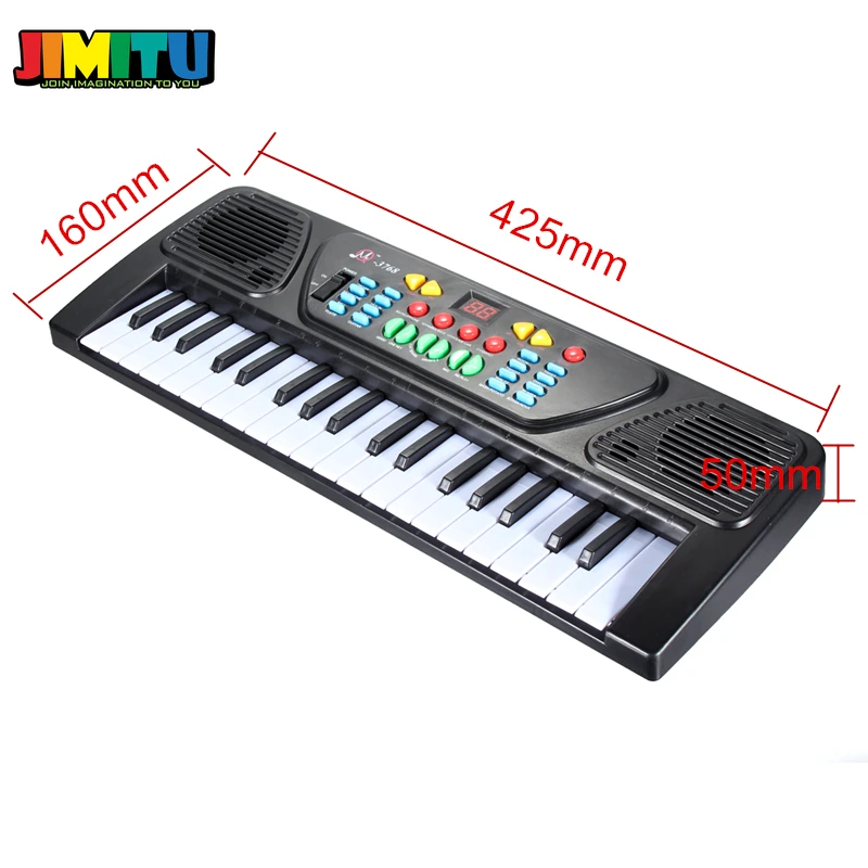 JIMITU 37 клавиш Органы электрическое фортепиано 425x160x50 мм цифровой музыки электронная клавиатура музыкальные инструменты развивающая и обучающая игрушка