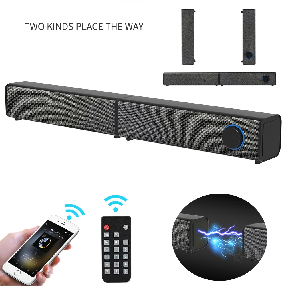 Беспроводная Bluetooth-колонка S12 съемная звуковая панель для - Цена: 3 135,26 руб.