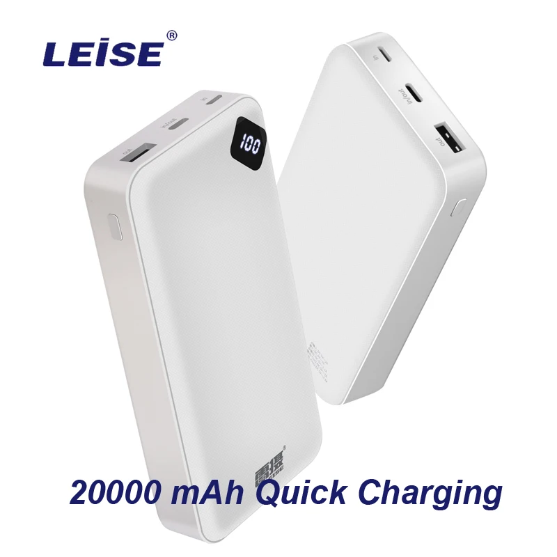 Leise, новинка, 20000 мА/ч, портативное зарядное устройство, быстрая зарядка, внешнее зарядное usb-устройство для аккумулятора, для samsung Mi 9, 8, iPhone, HUAWEI