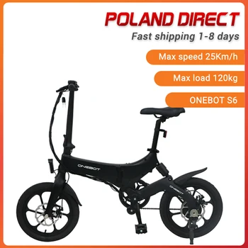 

[EU Direct] ONEBOT S6 36V 250W 3 Modes Folding Electric Bike Moped 25km/h Top Speed Max Load 120kg Electric Bicycle E-bike