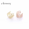 Moonmory 925 Sterling Silver Fashion Single Ear Cuff Hollow Out Earring Cuff 24K Gold/Rose Gold Earcuff For European Women Party 1