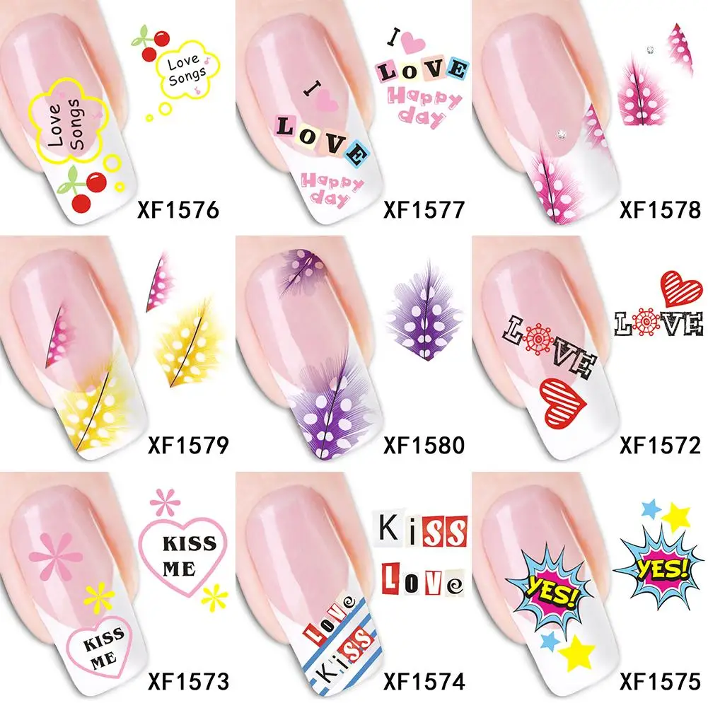 

Sliders Wraps Geometric Nail Art Decorations 3D Nail Stickers Straight Curved Liners Stripe Tape