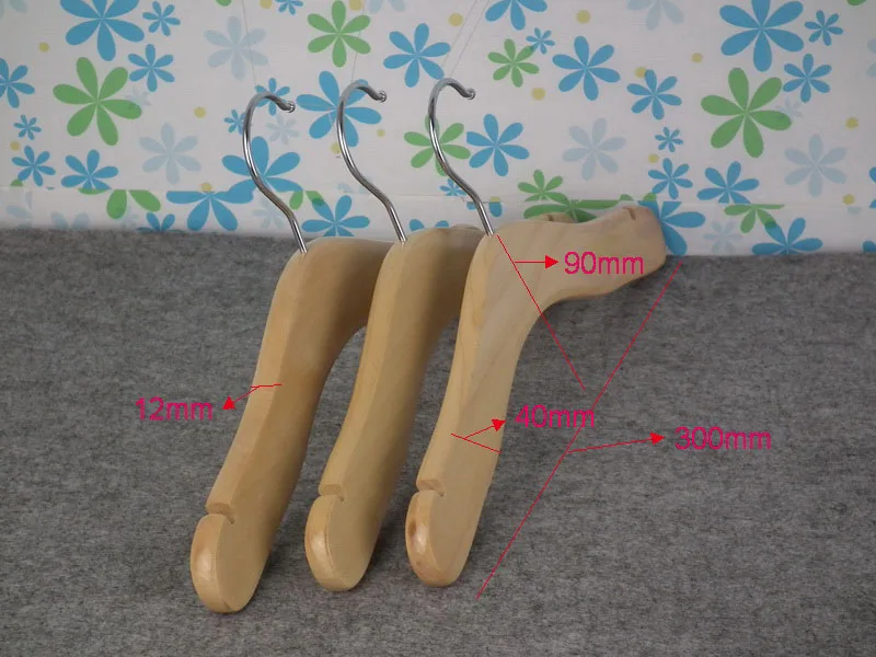 XMJ21030N natural Красочная модная детская одежда деревянные вешалки 10 шт. бытовой шкаф для хранения деревянная вешалка для одежды для детей магазин одежды - Цвет: XMJ21030N natural