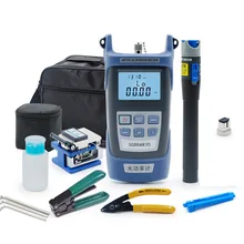 6 в 1 волоконный комплект инструментов для работы с оптическим кабелем ftth волоконно-оптический Кливер FC-6S плоскогубцы Миллера для зачистки оптический измеритель мощности 1 мВт VFL 1 мВт 5 км