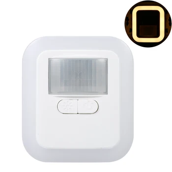 

LED Motion Sensor Night Light Plug-in Wall Night Lamp with Brightness Time Adjustable for Living Room Bedroom Stairs Night Light