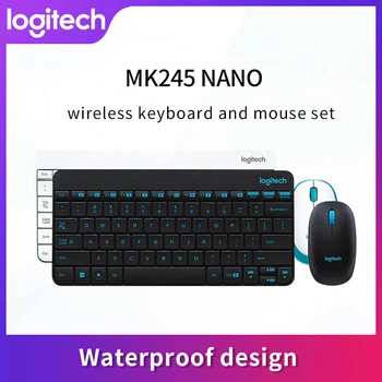 

Logitech MK245 USB Nano Wireless Mini Gaming Keyboard Set 1000DPI Ergonomic Mouse Combos Set for Home Office Notebook Laptop