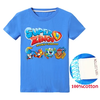 

New Summer Children Clothes Cartoon Printed Kids Super Zings T Shirts Casual Child Superzings T-Shirts Baby Boys Girls Tee Tops