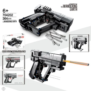 

Movie Wandering Earth flare pistol building block figures assemble model gun with shooting bricks educational toys for boys