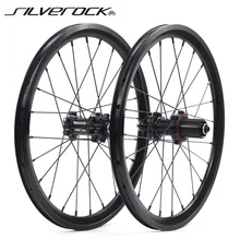 SILVEROCK-ruedas de aleación para bicicleta plegable, juego de ruedas de 16 