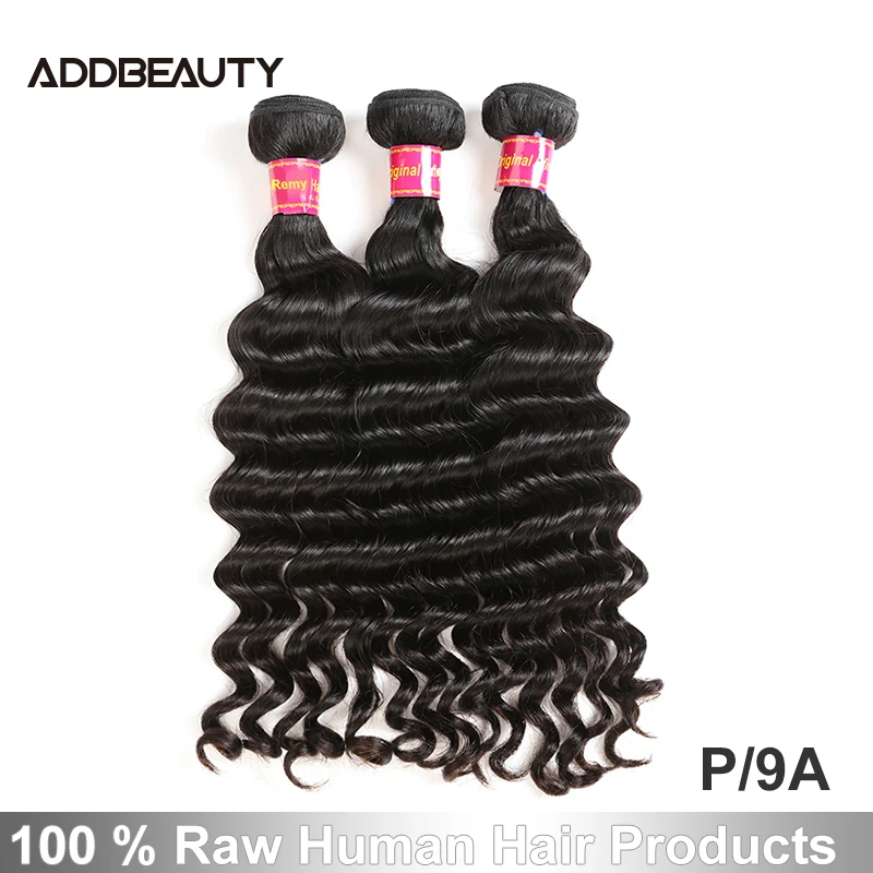 Addbeauty 3 шт Лот перуанские натуральные волнистые волосы "-30" Pro. Коэффициент/9A натуральный цвет один срез Remy человеческие волосы плетение