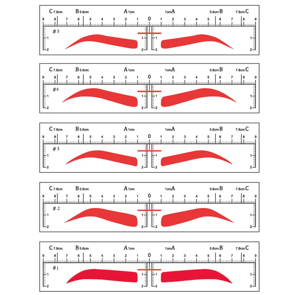 Microblading Eyebrow Stencils Stickers Permanent Makeup Supplies Disposable Eyebrow Mold Template Drawing Guide 50 pieces eyebrow stencil tool makeup tools eye makeup tools